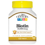 21st Century Biotin 10,000 mcg Tablets - 120.0 ea