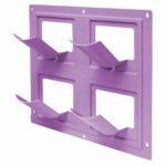2483-1 Wall Flowers Vertical Gardening System-Create Gardens on Walls-Holds up to 4 Potted Plants - Orchid Purple