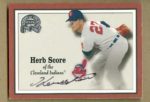 25576 Herb Score Autographed Baseball Card Cleveland Indians 2000 Fleer Greats Of The Game No. 26