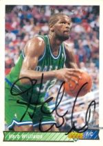 52015 Herb Williams Autographed Basketball Card Dallas Mavericks 1992 Upper Deck No .213
