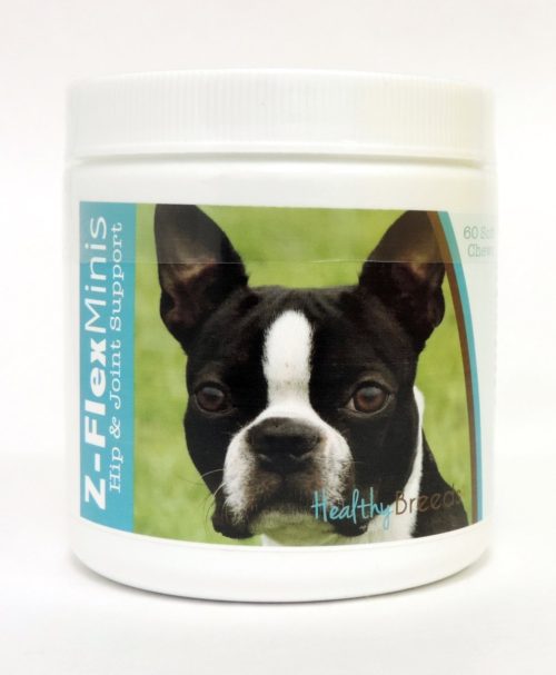 840235103769 Boston Terrier Z-Flex Minis Hip & Joint Support Soft Chews - 60 Count