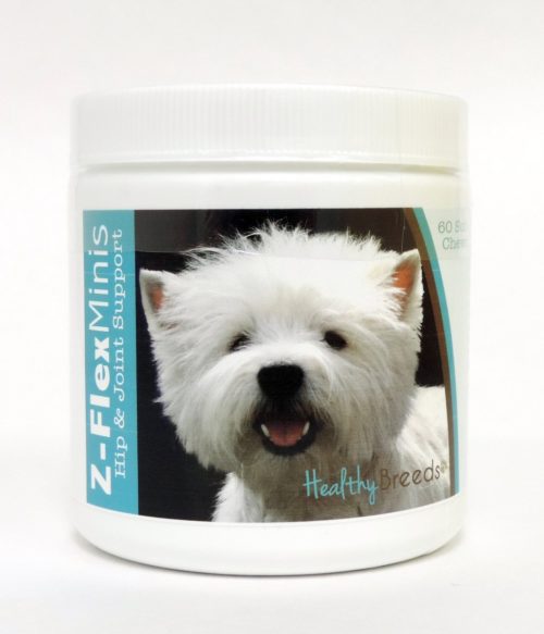 840235116615 West Highland White Terrier Z-Flex Minis Hip & Joint Support Soft Chews, 60 Count
