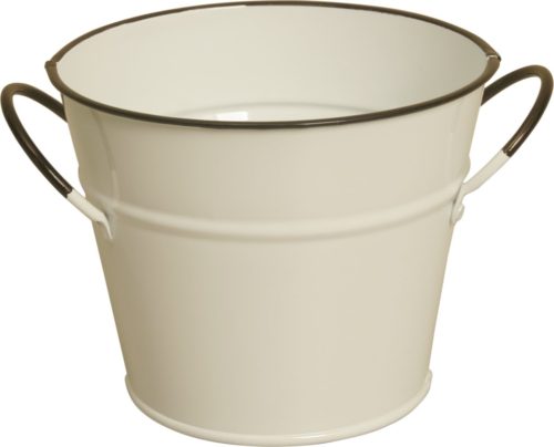 8682-5P 5 in. Pearl White Metal Pot Cover Pack of 3