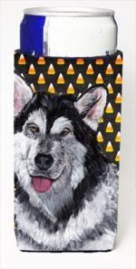 Alaskan Malamute Candy Corn Halloween Michelob Ultra bottle sleeves For Slim Cans - 12 Oz.