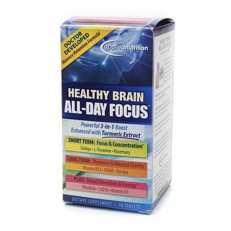 Applied Nutrition Healthy Brain All-Day Focus, Tablets - 50.0 ea