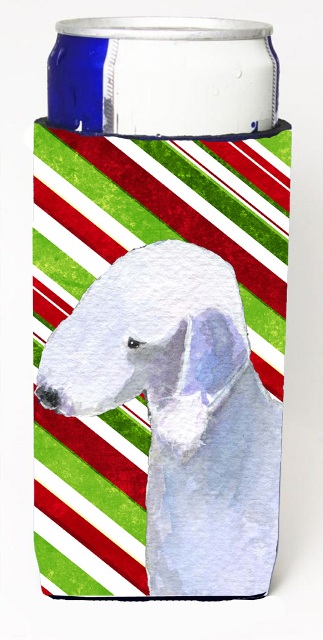 Bedlington Terrier Candy Cane Holiday Christmas Michelob Ultra s For Slim Cans - 12 oz.