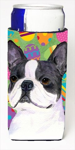 Boston Terrier Easter Eggtravaganza Michelob Ultra bottle sleeves For Slim Cans - 12 Oz.