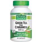 Botanic Choice Green Tea Plus Cinnamon 500 mg Herbal Supplement Capsules - 60.0 Each