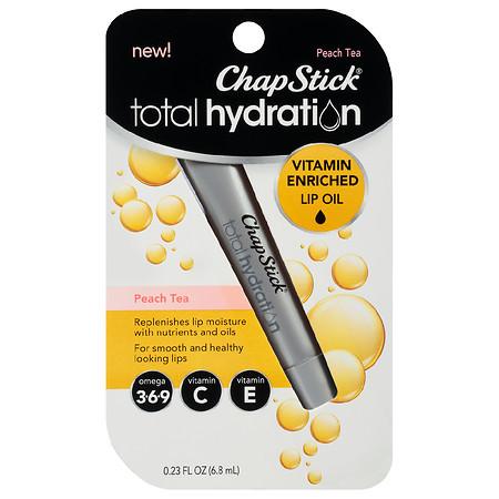 ChapStick Total Hydration Vitamin Enriched Lip Oil Peach Tea - 0.23 fl oz