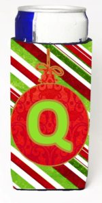 Christmas Ornament Holiday Monogram Initial Letter Q Michelob Ultra s For Slim Cans