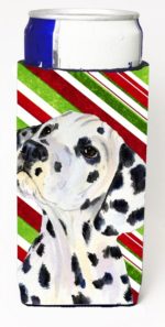 Dalmatian Candy Cane Holiday Christmas Michelob Ultra s For Slim Cans - 12 oz.