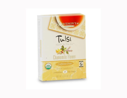 Davidson Organic Tea 2254 Tulsi Chamomile Flower Tea, Box of 8