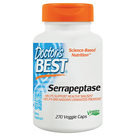 Doctor's Best Serrapeptase Veggie Caps - 270.0 ea