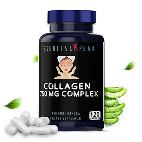 ESP-CP Collagen Complex Supplement 750 MG Type 1 & 3 - Boosts Hair, Nails & Skin Health - 120 Gelatin Capsules - Non GMO Formula
