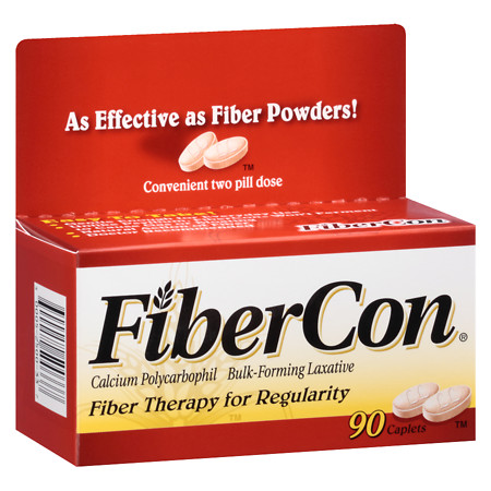 FiberCon Fiber Therapy For Regularity, Caplets - 90.0 ea