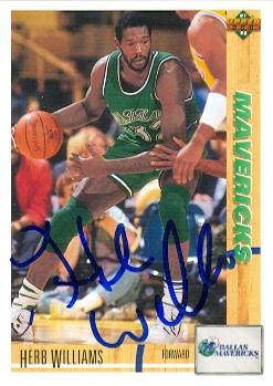 Herb Williams autographed Basketball Card (Dallas Mavericks) 1992 Upper Deck No.320