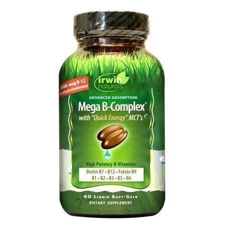 Irwin Naturals Mega B-Complex with Quick Energy, Softgels - 60.0 ea