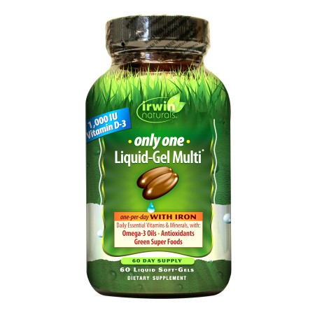 Irwin Naturals Only One Liquid-Gel Multi with Iron, Softgels - 60.0 ea