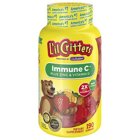 L'il Critters Immune C Plus Zinc Natural Fruit Flavors - 190.0 ea