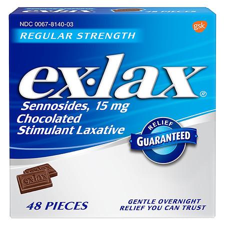 ex-lax Chocolated Stimulant Laxative Pieces Chocolate - 48.0 ea