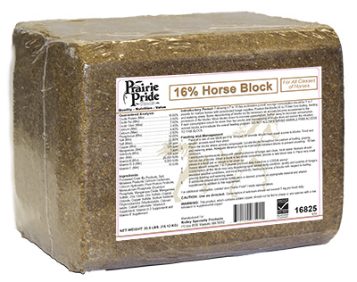 16825 Prairie Pride 33 lbs. 16 Percent Horse Block