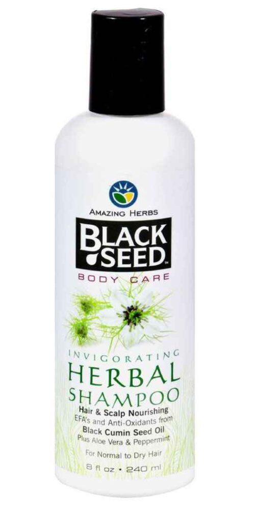 Amazing Herbs Black Seed Invigorating Herbal Shampoo - 8 Oz
