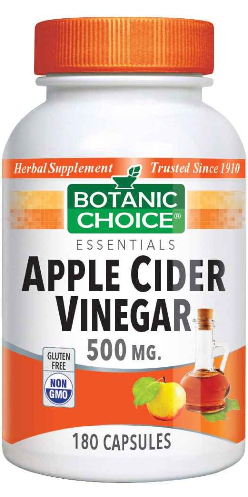 Botanic Choice Apple Cider Vinegar 500 mg - Weight Loss Support Supplement - 180 Capsules