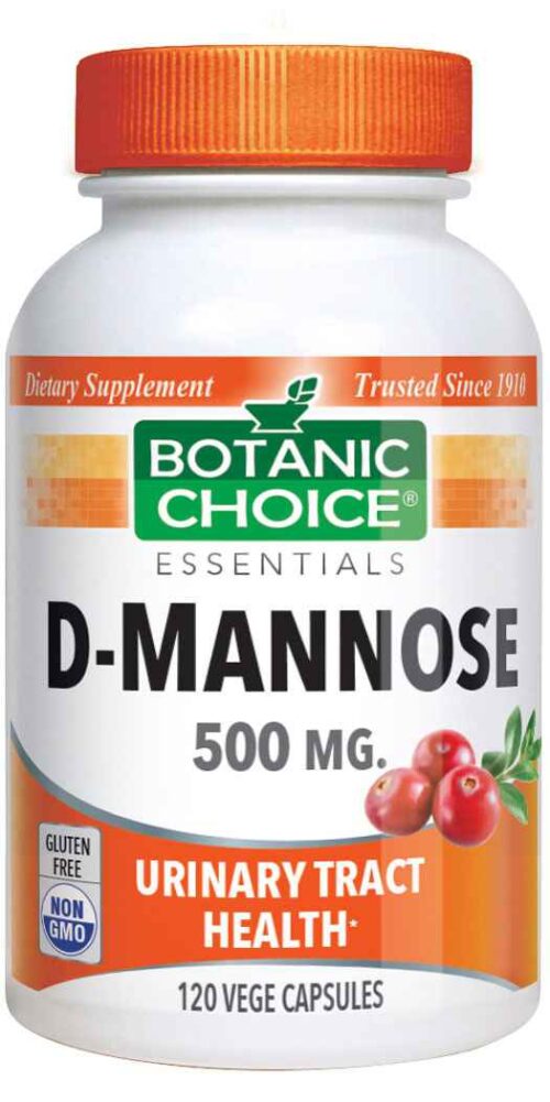 Botanic Choice D-Mannose 500 mg - 120 Vegetarian Capsules