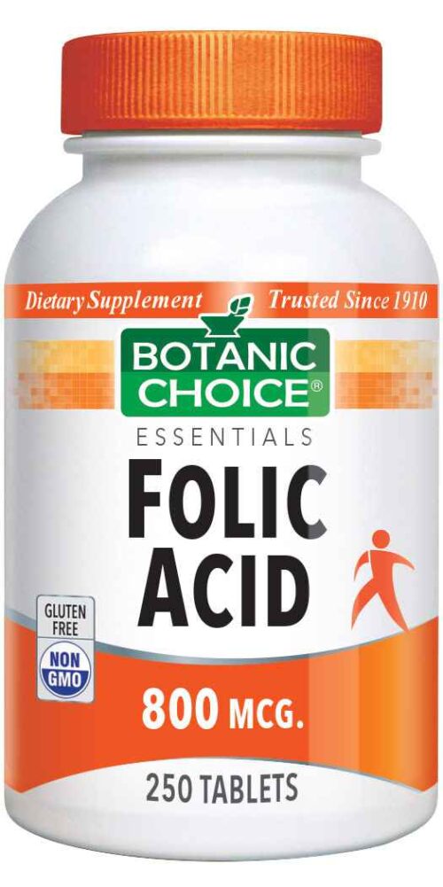 Botanic Choice Folic Acid 800 mcg. - 250 Tablets