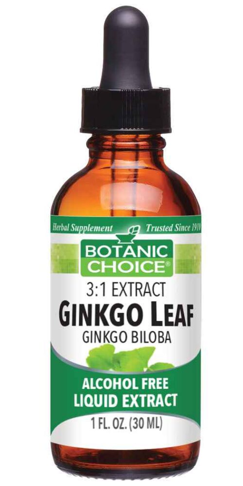 Botanic Choice Ginkgo Leaf Liquid Extract - Memory Support Supplement - 1 Oz