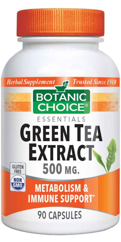 Botanic Choice Green Tea Extract 500 mg - Metabolism & Immune Support Supplement - 90 Capsules