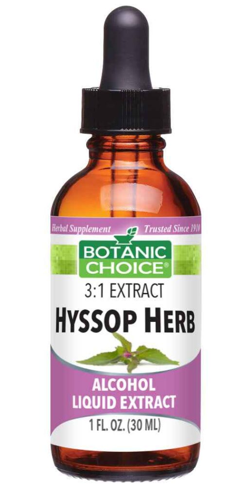 Botanic Choice Hyssop Herb Liquid Extract - Respiratory Health Support - 1 Oz