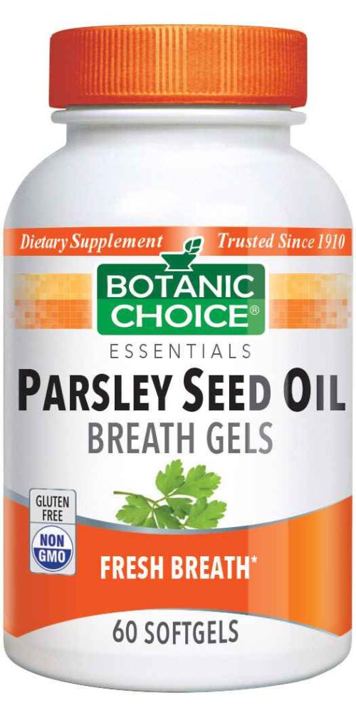 Botanic Choice Parsley Seed Oil - Breath Gels - Oral Health Support Supplement - 60 Softgels