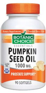 Botanic Choice Pumpkin Seed Oil 1000 mg - Prostate Support Supplement - 90 Softgels