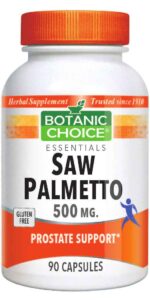 Botanic Choice Saw Palmetto 500 mg - Prostate Support Supplement - 90 Capsules