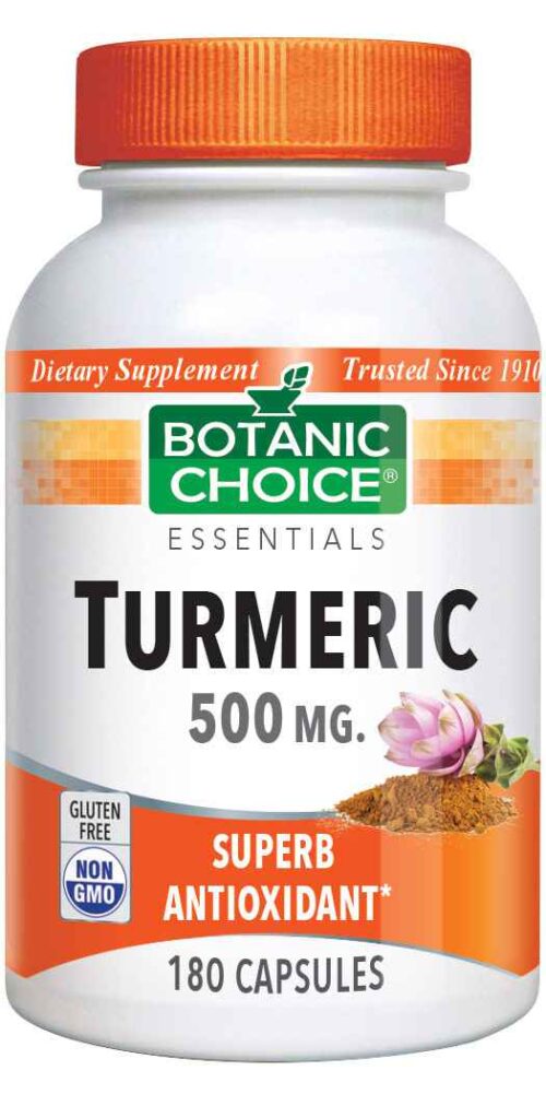 Botanic Choice Turmeric 500 mg - Joint Support Supplement - 180 Capsules