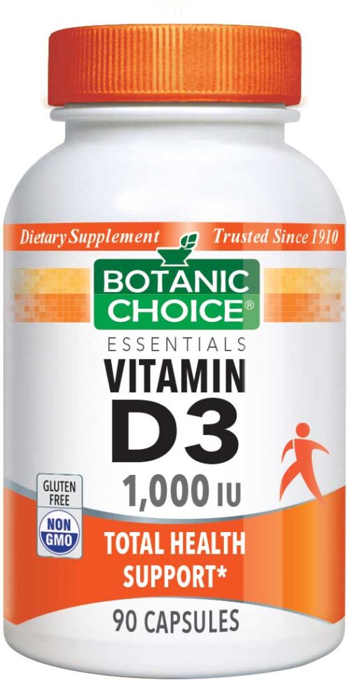 Botanic Choice Vitamin D3 - 1000 IU Capsules - 90 Capsules