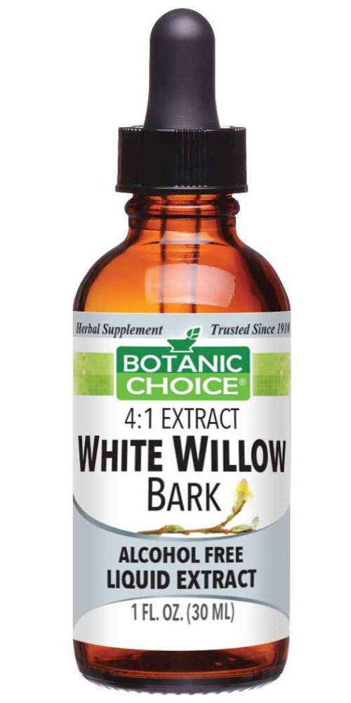 Botanic Choice White Willow Bark Liquid Extract - Digestive Support Supplement - 1 Oz
