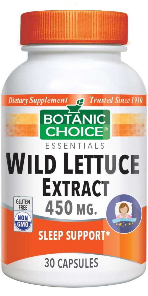 Botanic Choice Wild Lettuce Extract - Nighttime Support Supplement - 30 Capsules