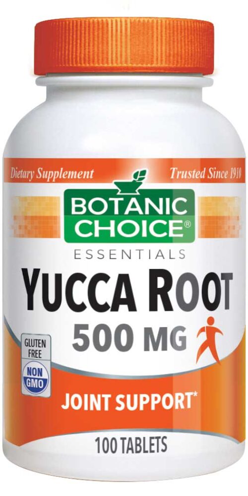 Botanic Choice Yucca Root Tablets 500 mg - Joint Support Supplement - 100 Tablets