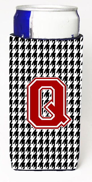 CJ1021-QMUK Houndstooth Monogram Letter Q Michelob Ultra s For Slim Cans