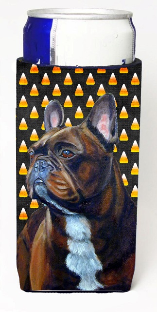 French Bulldog Candy Corn Halloween Portrait Michelob Ultra bottle sleeves For Slim Cans - 12 oz.