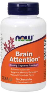 NOW Foods Brain Attention - Chewable Tablets
