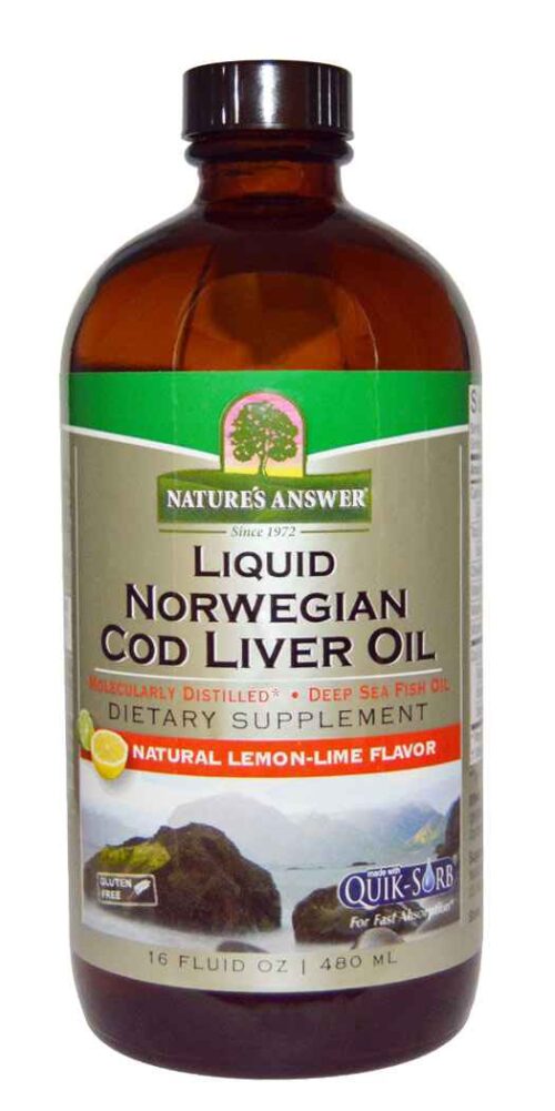 Natures Answer Liquid Norwegian Cod Liver Oil 4450 IU - 16 Oz