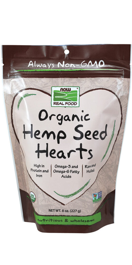 Now Foods Hemp Seed Hearts, Organic - 8 Oz