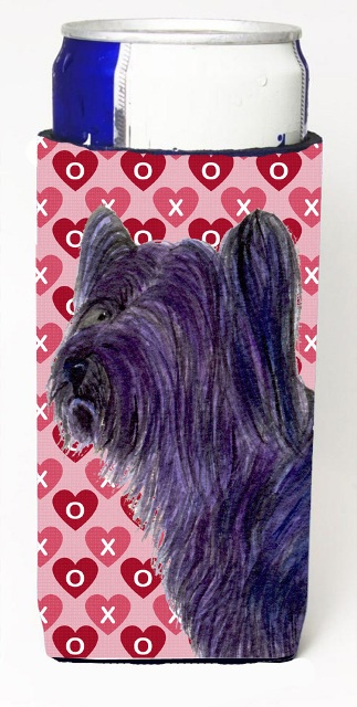 SS4463MUK Skye Terrier Hearts Love And Valentines Day Portrait Michelob Ultra bottle sleeves For Slim Cans - 12 oz.