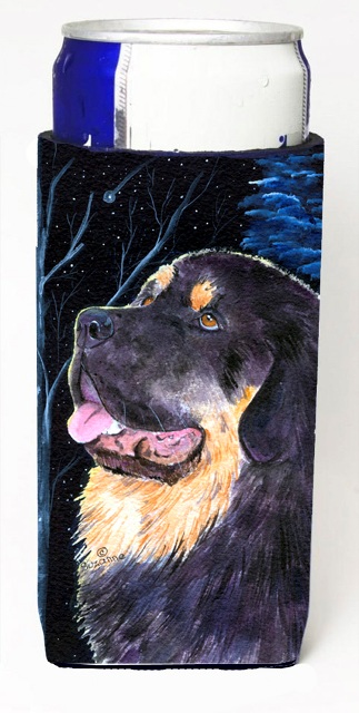 SS8552MUK Starry Night Tibetan Mastiff Michelob Ultra bottle sleeves For Slim Cans - 12 oz.