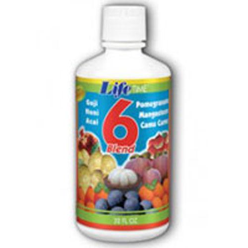 6 Blend Fruit Juice Mixed Fruit 32 oz by Life Time Nutritional Specialties