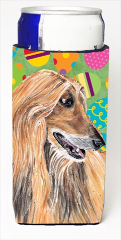 Afghan Hound Easter Eggtravaganza Michelob Ultra bottle sleeves For Slim Cans - 12 Oz.