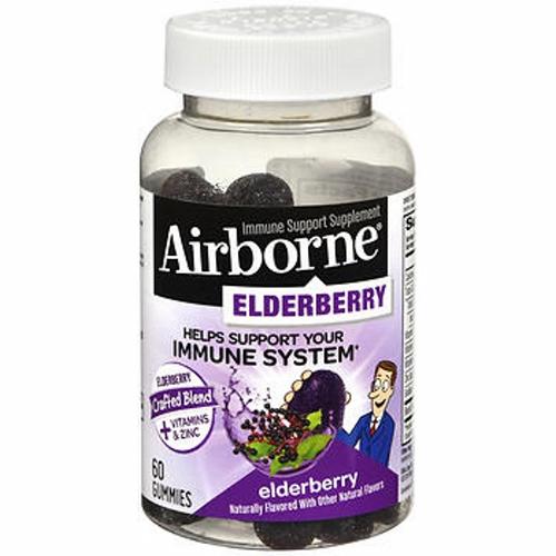Airborne Elderberry Immune Support Supplement Gummies 60 Gummies by Airborne